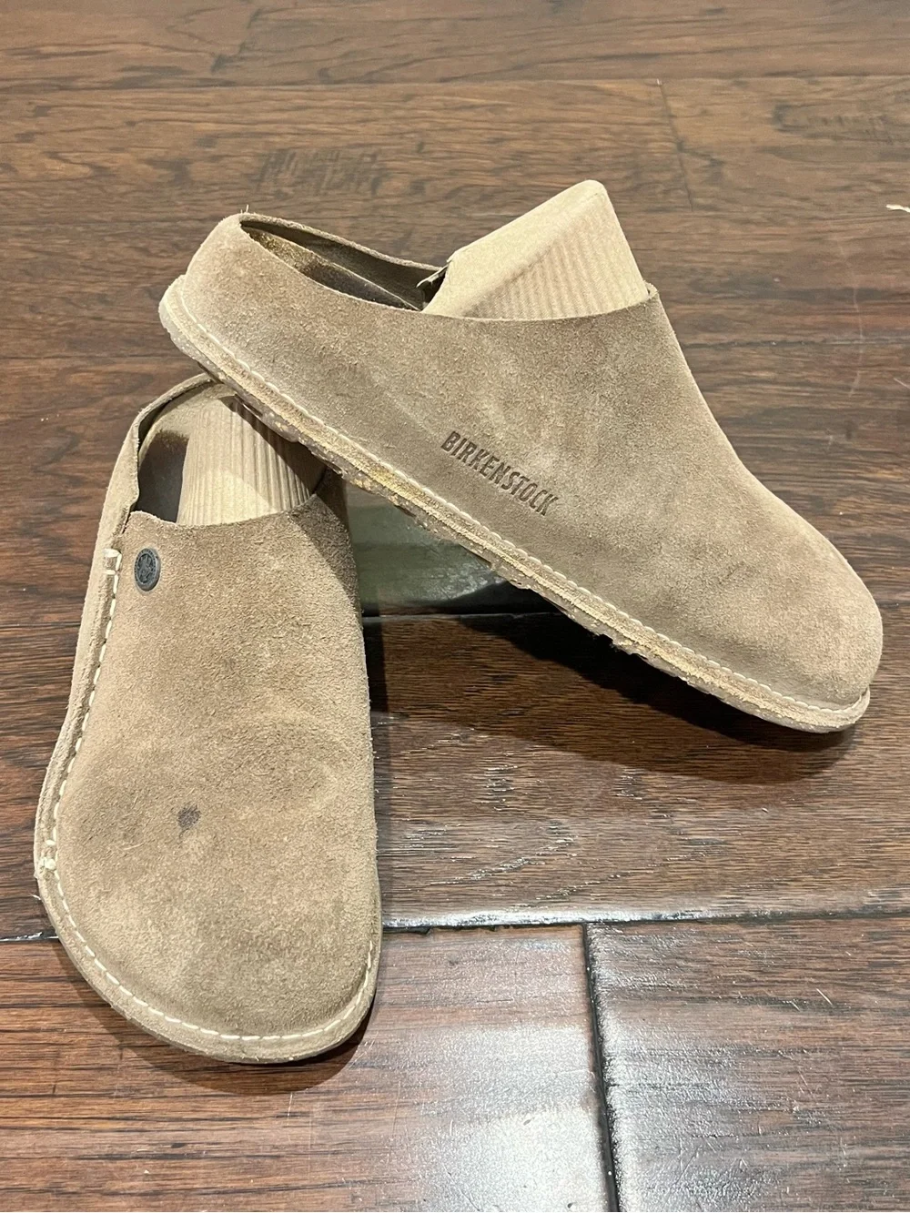 Birkenstock Men's Slip-On Suede Clogs in Brown